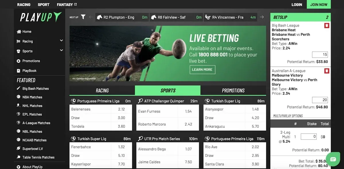 PlayUp screenshot